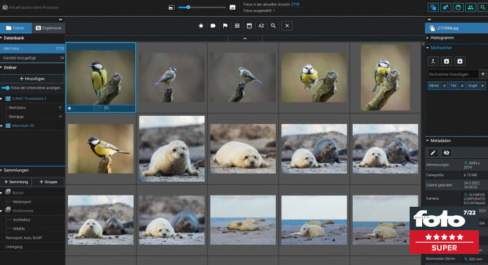 fotoMAGAZIN awards Excire Foto 2022 as „Product of the Month“ and with 5 stars